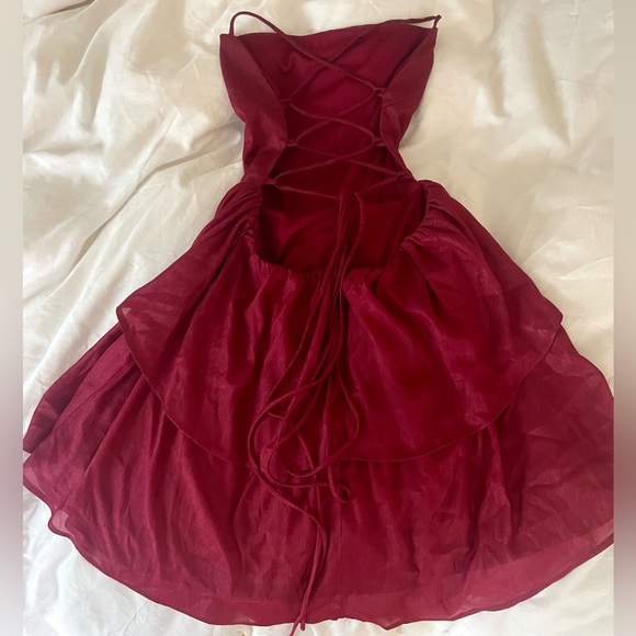 Lucy in the Sky | Dresses | Aspen Lace Up Dress In Magenta | Poshmark